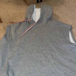 Grey hoodie vest